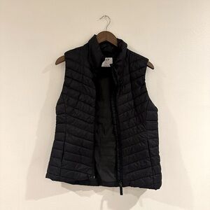 Women’s black puffer vest
